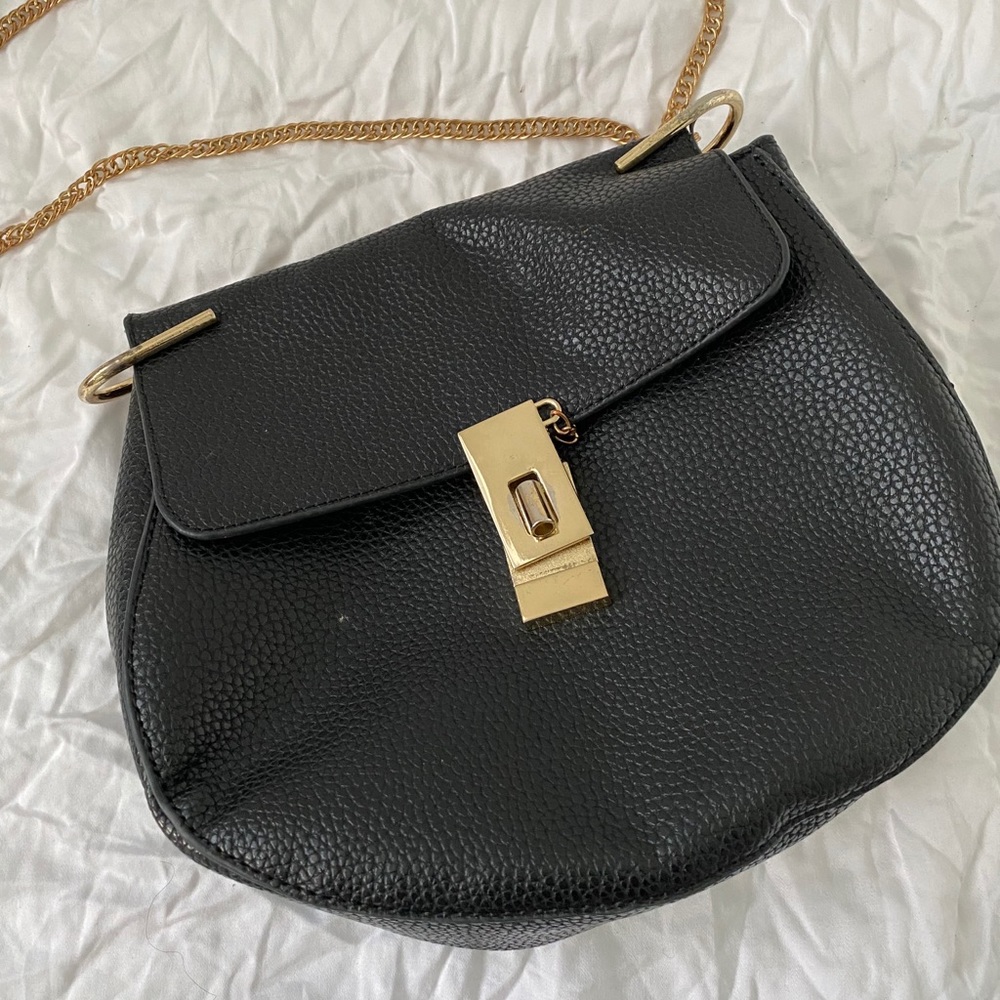Black Crossbody Chain Bag